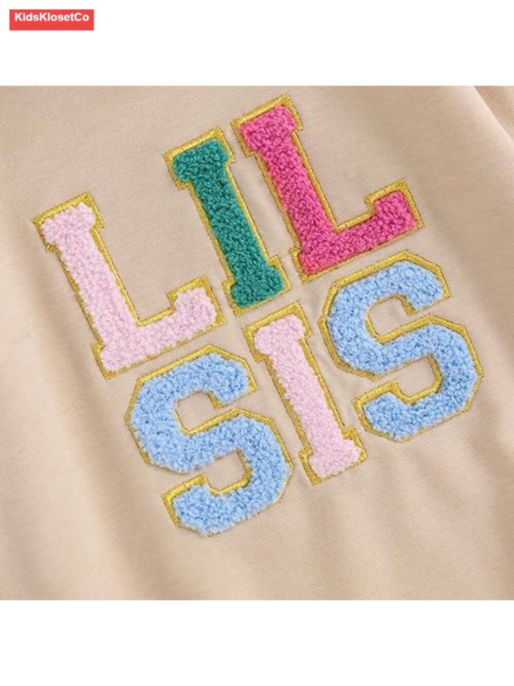Toddler Girl Crewneck Letter Sweatshirt Romper Cotton Blend Fall Winter - Picture 4 of 6